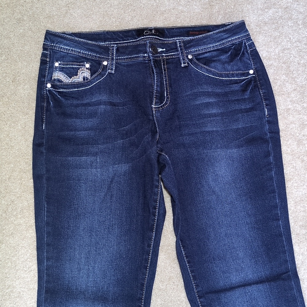Earl Jeans Women's Dark Blue Straight Leg Denim